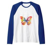 Dio è Buono Tutto Il Tempo Bibbia Cristiana Verso Farfalla Maglia con Maniche Raglan