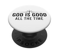 Dio è buono tutto il tempo religioso cristiano regalo uomo donna PopSockets PopGrip Adesivo