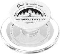 Dio è con me ovunque io vada. Giosuè 1:9 Versetto biblico PopSockets PopGrip per MagSafe