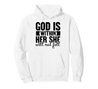 Dio è Dentro di lei Cristo Cristiano Dio Croce Uomini & Donne Felpa con Cappuccio