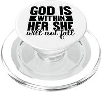 Dio è dentro di lei Cristo Cristiano Dio croce uomini & donne PopSockets PopGrip per MagSafe