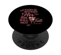 Dio è dentro di lei e non cadrà Salmo 46:5 cristiano PopSockets PopGrip Adesivo
