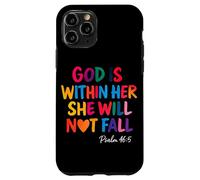 Dio è dentro di lei e non cadrà Salmo 46:5 Custodia per iPhone 11 Pro