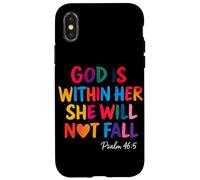 Dio è dentro di lei e non cadrà Salmo 46:5 Custodia per iPhone X/XS