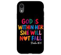 Dio è dentro di lei e non cadrà Salmo 46:5 Custodia per iPhone XR