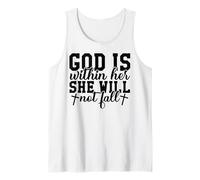 Dio è Dentro di lei lei Non fallirà Cristiano Dio Le Donne Amano Canotta