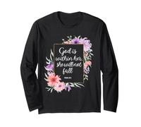 Dio è Dentro di lei, Non cadrà 46 5 Versi biblici Donne Maglia a Manica