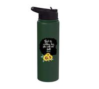 Dio è dentro di lei, non cadrà il salmo per le donne di colore Stainless Steel Insulated Water Bottle