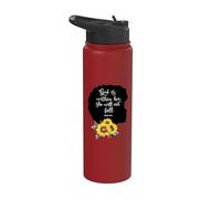 Dio è dentro di lei, non cadrà il salmo per le donne di colore Stainless Steel Insulated Water Bottle