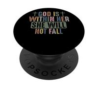 Dio è dentro di lei, non cadrà la forza fedele PopSockets PopGrip Adesivo