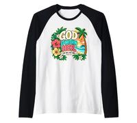 Dio è Dentro di lei Salmo 46:5 Christian Tropical Maglia con Maniche Raglan