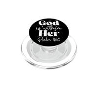 Dio è dentro di lei Salmo 46:5 Design di Fede PopSockets PopGrip per MagSafe