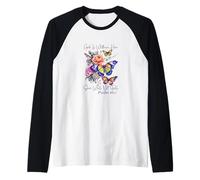 Dio è Dentro la Sua Fede Versetto della Scrittura Salmi Maglia con Maniche Raglan