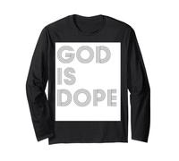 Dio è Dope e Gesù è Dope Citazione Maglia a Manica