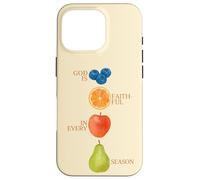 Dio è fedele in ogni stagione Frutta Bibbia Versetto cristiano Custodia per iPhone 16 Pro