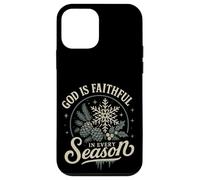 Dio è fedele in ogni stagione Snowflake Christian Winter Custodia per iPhone 12 mini