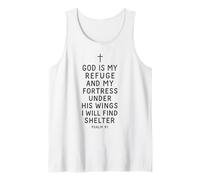 Dio è Il Mio rifugio e Fortezza sotto Le Sue Ali Salmo 91 Canotta