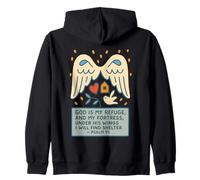 Dio è Il Mio rifugio e la mia Fortezza Salmo 91 Felpa con Cappuccio
