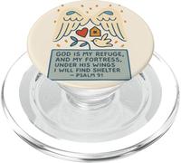 Dio è il mio rifugio e la mia fortezza Salmo 91 PopSockets PopGrip per MagSafe