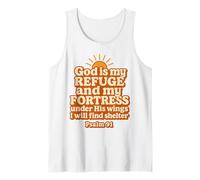 Dio è Il Mio rifugio e la mia Fortezza sotto Le Sue Ali Salmo 91 Canotta