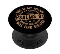 Dio è il mio rifugio sotto le sue ali Trovo Salmi rifugio 91 PopSockets PopGrip Adesivo