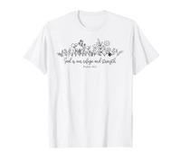 Dio è Il Nostro rifugio cristiani Uomini Donne Amano Dio Gesù Maglietta