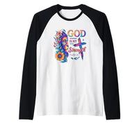 Dio è la mia Forza Salmo 28 7 Maglia con Maniche Raglan