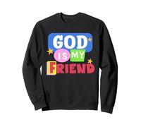 Dio è Mio Amico Cristianesimo Carino Cristiano Bambino Religioso Felpa