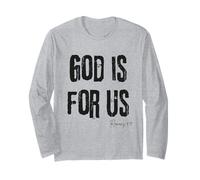 Dio è per Noi Romani 8:31 Versetto Bibbia Fede Maglia a Manica