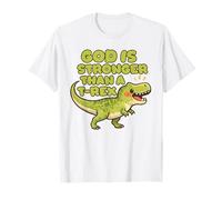Dio è più Forte di Un Trex Cute Dino Kids Christianity Maglietta