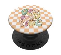 Dio è sempre buono, grafica floreale con fede PopSockets PopGrip Adesivo