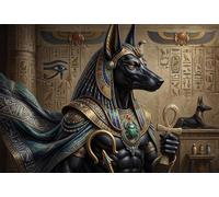 Dio egizio Anubi Puzzle 1000 Pezzi,Gioco Educativo,Cartone Di Qualità,Sfida Impossibile,dai 14 Anni,Adulti E Ragazzi,Decorazione Casa,Idea Regalo,Antistress 70x50cm