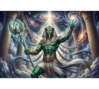 Dio egizio Osiride Puzzle 1000 Pezzi,dai 14 Anni,Antistress,Adulti E Ragazzi,Sfida Impossibile,Decorazione Casa,Idea Regalo,Cartone Di Qualità,Gioco Educativo 38x26cm