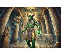 Dio egizio Osiride Puzzle in Legno 1000 Pezzi Adulti E Ragazzi,dai 14 Anni,Decorazione Casa,Idea Regalo,Sfida Impossibile,Legno,Gioco Educativo,Antistress (75x50cm)