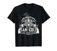 Dio ha creato l'uomo 1814 1862 Sam Colt li ha resi uguali Maglietta