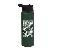 Dio ha creato meccanici aerei in modo che i piloti possano anche avere eroi Stainless Steel Insulated Water Bottle