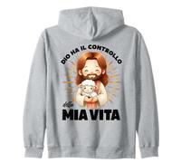 Dio Ha Il Controllo della Mia Vita Gesù Agnello Felpa con Cappuccio