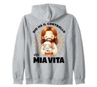 Dio Ha Il Controllo della Mia Vita Gesù Agnello Felpa con Cappuccio