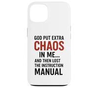 Dio ha messo il caos in me e poi ha perso l'istruzione Divertimento Custodia per iPhone 13
