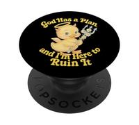Dio ha un piano carino caotico anatroccolo design PopSockets PopGrip Adesivo