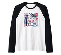 Dio ha versato la sua grazia sul tuo spirito patriottico Maglia con Maniche Raglan