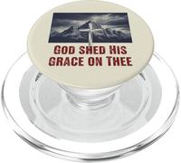 Dio ha versato la sua grazia sulle montagne della croce cristiana PopSockets PopGrip per MagSafe