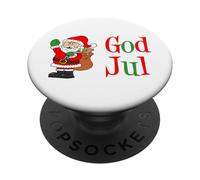 Dio Jul Svedese Buon Natale Babbo Natale PopSockets PopGrip Adesivo