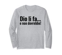 Dio li Fa e Non Dovrebbe Citazione Ironica Minimalista Maglia a Manica