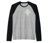 Dio Lo Vuole! - Deus Vult - Croce di GERUSALEMME Maglia con Maniche Raglan
