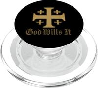 Dio lo vuole - Deus Vult - Croce di Gerusalemme PopSockets PopGrip per MagSafe