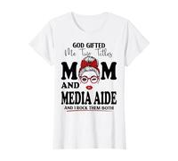 Dio Mi ha regalato Due titoli Mamma e Media Assistente Festa della Mamma Maglietta