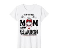 Dio Mi ha regalato Due titoli Mamma e Media Director Mothers Day Maglietta