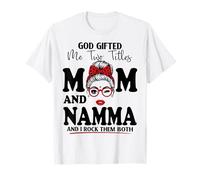 Dio Mi ha regalato Due titoli Mamma e Namma Mothers Day Maglietta