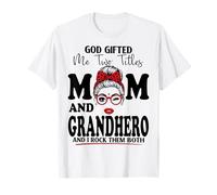 Dio Mi ha regalato Due titoli Mamma e Nonno Madri Giorno Maglietta